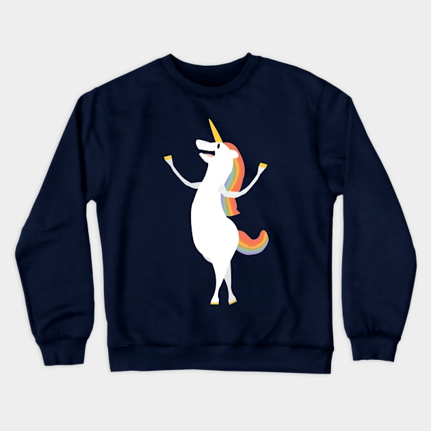 Rainbow Unicorn Crewneck Sweatshirt by joshcooper